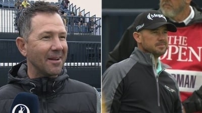 The official Twitter handle of The Open championship shared a collage of Ricky Ponting and Brian Harman to point out the similarities.