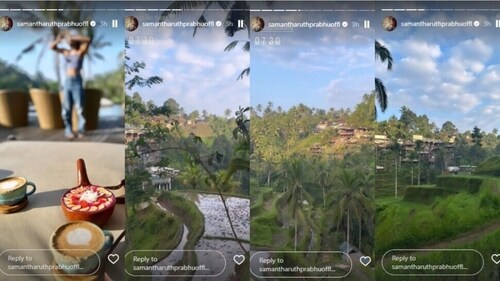 Samantha is in Bali. Samantha is in Bali.