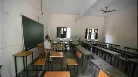 The cash-strapped state government will close 150 primary schools where the enrolment is less than three students. (HT File)