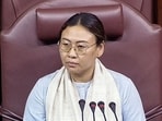 Rajya Sabha MP Phangnon Konyak presides over the house during the Monsoon session of Parliament, in New Delhi, Tuesday, 