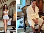 Amy Jackson with Ed Westwick in Udaipur. Amy Jackson with Ed Westwick in Udaipur.