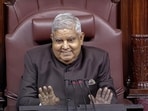 Rajya Sabha Chairman Jagdeep Dhankhar conducts proceedings of the house during the ongoing Monsoon Session of Parliament, in New Delhi on Tuesday. (ANI Photo/Sansad TV) Rajya Sabha Chairman Jagdeep Dhankhar conducts proceedings of the house during the ongoing Monsoon Session of Parliament, in New Delhi on Tuesday. (ANI Photo/Sansad TV)