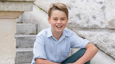 A handout photo taken in July 2023 and issued by Kensington Palace on July 22, 2023 shows Britain's Prince George of Wales posing for a photograph in Windsor, west of London. The portrait has been released to mark Prince George's 10th birthday. (Photo by Millie Pilkington / KENSINGTON PALACE / AFP) / RESTRICTED TO EDITORIAL USE - MANDATORY CREDIT "AFP PHOTO / KENSINGTON PALACE PALACE / MILLIE PILKINGTON " - NO MARKETING NO ADVERTISING CAMPAIGNS - DISTRIBUTED AS A SERVICE TO CLIENTS - IMAGE ON TO BE USED TO ILLUSTRATE STORY MENTIONED IN CAPTION
This photograph can not be used after 0001 Tuesday December 31, 2023, without prior, written permission from Kensington Palace. / (AFP)