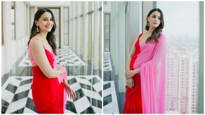 Alia Bhatt and Ranveer Singh arrived in Kolkata, the City of Joy, on Monday to promote their film Rocky Aur Rani Ki Prem Kahani and release the song ‘Dhindora Baje Re’. (Instagram/@aliaabhatt) Alia Bhatt and Ranveer Singh arrived in Kolkata, the City of Joy, on Monday to promote their film Rocky Aur Rani Ki Prem Kahani and release the song ‘Dhindora Baje Re’. (Instagram/@aliaabhatt)