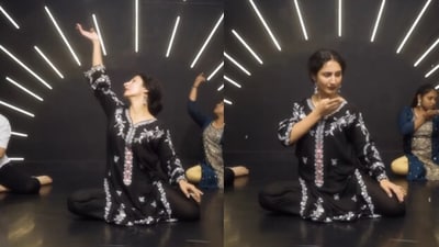 Woman dancing to the song Voh Tere Mere Ishq ka. (Instagram/@IshaSharma) Woman dancing to the song Voh Tere Mere Ishq ka. (Instagram/@IshaSharma)