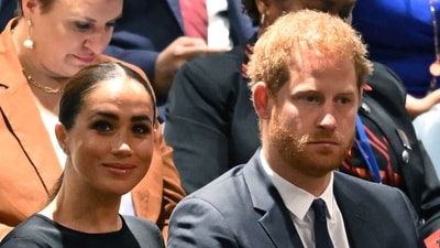 Prince Harry and Meghan Markle attend the 2020 UN Nelson Mandela Prize award ceremony at the United Nations in New York on July 18, 2022 (Photo by TIMOTHY A. CLARY / AFP) (AFP) Prince Harry and Meghan Markle attend the 2020 UN Nelson Mandela Prize award ceremony at the United Nations in New York on July 18, 2022 (Photo by TIMOTHY A. CLARY / AFP) (AFP)