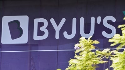 Byju's logo seen in front of one of the company's branches. (Bloomberg) Byju's logo seen in front of one of the company's branches. (Bloomberg)