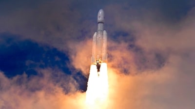 Indian spacecraft Chandrayaan-3, the word for "moon craft" in Sanskrit, travels after it was launched from the Satish Dhawan Space Centre in Sriharikota on Friday. (AP) Indian spacecraft Chandrayaan-3, the word for "moon craft" in Sanskrit, travels after it was launched from the Satish Dhawan Space Centre in Sriharikota on Friday. (AP)