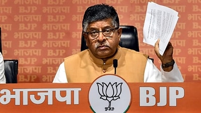 Senior BJP leader Ravi Shankar Prasad (PTI) Senior BJP leader Ravi Shankar Prasad (PTI)