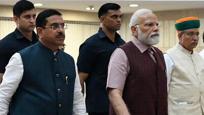 Prime Minister Narendra Modi arriving at the BJP parliamentary party meeting. (ANI) Prime Minister Narendra Modi arriving at the BJP parliamentary party meeting. (ANI)