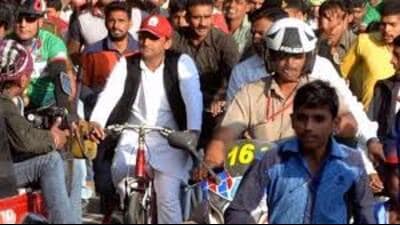 SP relay cycle rally from August 9 to seek caste census, BJP’s ouster (File photo) SP relay cycle rally from August 9 to seek caste census, BJP’s ouster (File photo)