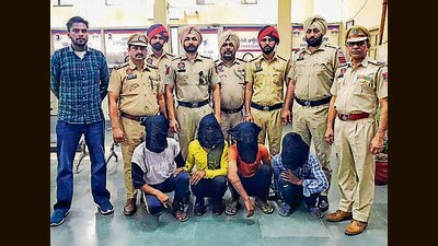 The accused in police custody in Ludhiana. (HT PHOTO) The accused in police custody in Ludhiana. (HT PHOTO)
