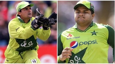 Pakistan legend Moin Khan and son Azam Khan Pakistan legend Moin Khan and son Azam Khan