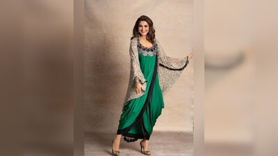 Sonali Bendre donned a double sack dress from the collection of designer Nupur Kanoi's clothing label. (Instagram/@sonalibendre) Sonali Bendre donned a double sack dress from the collection of designer Nupur Kanoi's clothing label. (Instagram/@sonalibendre)