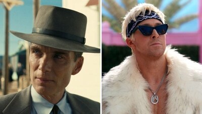 Cillian Murphy and Ryan Gosling play J. Robert Oppenheimer and Ken in Oppenheimer and Barbie respectively. Cillian Murphy and Ryan Gosling play J. Robert Oppenheimer and Ken in Oppenheimer and Barbie respectively.