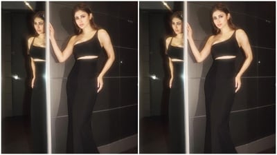 Styled by fashion stylist Rishika Devnani, Mouni wore her tresses open in wavy curls with a middle part as she posed for the pictures. (Instagram/@imouniroy) Styled by fashion stylist Rishika Devnani, Mouni wore her tresses open in wavy curls with a middle part as she posed for the pictures. (Instagram/@imouniroy)