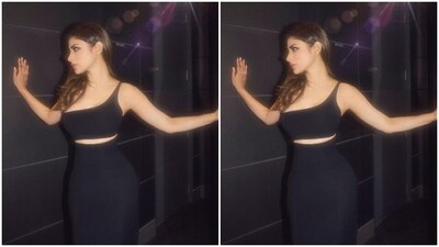 Mouni, assisted by makeup artist Bhavya S Aroara, decked up in nude eyeshadow, black eyeliner, black kohl, mascara-laden eyelashes, drawn eyebrows, contoured cheeks and a shade of nude lipstick. (Instagram/@imouniroy) Mouni, assisted by makeup artist Bhavya S Aroara, decked up in nude eyeshadow, black eyeliner, black kohl, mascara-laden eyelashes, drawn eyebrows, contoured cheeks and a shade of nude lipstick. (Instagram/@imouniroy)