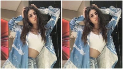 Mouni's fashion diaries are getting better by the day. The actor, a few weeks back, shared a set of pictures from her trip to Dubai in a blue and white co-ord set. (Instagram/@imouniroy) Mouni's fashion diaries are getting better by the day. The actor, a few weeks back, shared a set of pictures from her trip to Dubai in a blue and white co-ord set. (Instagram/@imouniroy)