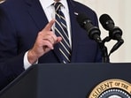 A clip of President Joe Biden where he supposedly said he "ended cancer" has surfaced on social media (Photo by Mandel NGAN / AFP)