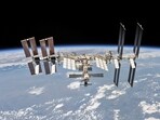 The International Space Station (ISS) photographed by Expedition 56 crew members from a Soyuz spacecraft after undocking.(REUTERS)