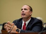 David Grusch testifies during a congressional hearing on unidentified anomalous phenomena, or UAPs. David Grusch testifies during a congressional hearing on unidentified anomalous phenomena, or UAPs.