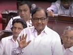 Congress MP P. Chidambaram speaks in Rajya Sabha during the Monsoon Session of Parliament, in New Delhi on Tuesday. Congress MP P. Chidambaram speaks in Rajya Sabha during the Monsoon Session of Parliament, in New Delhi on Tuesday.