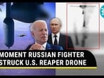 Watch The Moment Russian Fighter Jet Fired Flares At U.S. MQ-9 Reaper Drone Over Syria Watch The Moment Russian Fighter Jet Fired Flares At U.S. MQ-9 Reaper Drone Over Syria