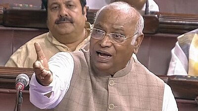 Leader of Opposition in Rajya Sabha Mallikarjun Kharge (ANI)