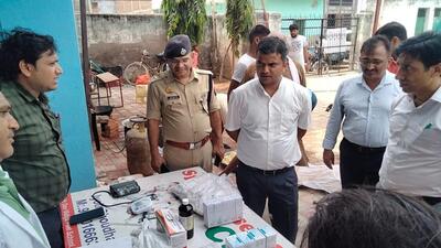 GB Nagar DM Manish Verma inspects flood-affected areas on the banks of the Hindon River on Tuesday. (HT Photo) GB Nagar DM Manish Verma inspects flood-affected areas on the banks of the Hindon River on Tuesday. (HT Photo)