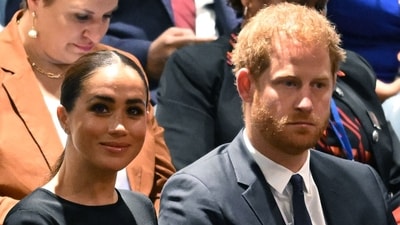 Prince Harry and Meghan Markle attend the 2020 UN Nelson Mandela Prize award ceremony at the United Nations in New York on July 18, 2022 (Photo by TIMOTHY A. CLARY / AFP) (AFP) Prince Harry and Meghan Markle attend the 2020 UN Nelson Mandela Prize award ceremony at the United Nations in New York on July 18, 2022 (Photo by TIMOTHY A. CLARY / AFP) (AFP)