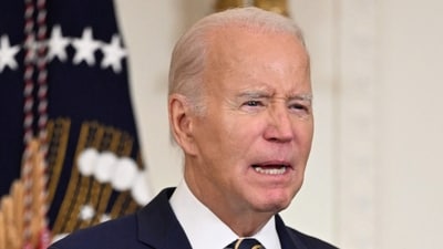 A clip of President Joe Biden where he supposedly said he "ended cancer" has surfaced on social media (Photo by Mandel NGAN / AFP) (AFP) A clip of President Joe Biden where he supposedly said he "ended cancer" has surfaced on social media (Photo by Mandel NGAN / AFP) (AFP)