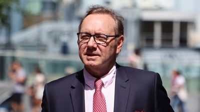 Actor Kevin Spacey walks outside Southwark Crown Court, as the jury consider their verdict over charges related to allegations of sex offences, in London. (REUTERS)