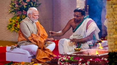 The project, which revamped the old and outdated facilities at Pragati Maidan, was developed as a National project at a cost of about <span class='webrupee'>₹</span>2700 crore, an official statement said. (PTI) The project, which revamped the old and outdated facilities at Pragati Maidan, was developed as a National project at a cost of about <span class='webrupee'>₹</span>2700 crore, an official statement said. (PTI)