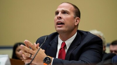 David Grusch testifies during a congressional hearing on unidentified anomalous phenomena, or UAPs. (Getty Images via AFP) David Grusch testifies during a congressional hearing on unidentified anomalous phenomena, or UAPs. (Getty Images via AFP)