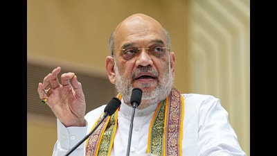 Union home minister Amit Shah on Wednesday held a series of meetings with senior BJP leaders from Madhya Pradesh to discuss the road map for the assembly and Lok Sabha polls. (PTI)