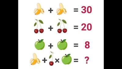 Brain Teaser: How quickly can you solve this maths puzzle? (Twitter/@math_puzzless) Brain Teaser: How quickly can you solve this maths puzzle? (Twitter/@math_puzzless)