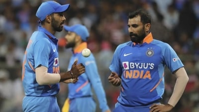 Jasprit Bumrah (R) and Mohammed Shami Jasprit Bumrah (R) and Mohammed Shami