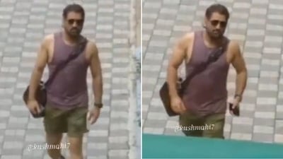 MS Dhoni's uber-cool post-workout video is burning up the internet. (Twitter) MS Dhoni's uber-cool post-workout video is burning up the internet. (Twitter)