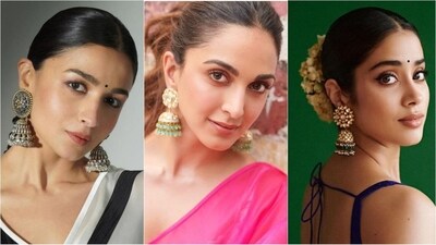 The allure of jhumkas is sweeping the fashion world and with the recent release of the Jhumka song, it's the perfect time to give your jewellery collection a fabulous makeover by incorporating some super stylish, statement-making jhumka earrings inspired by your favourite Bollywood celebrities. From oxidised to traditional, these pieces are guaranteed to elevate every look and turn heads wherever you go. (Instagram) The allure of jhumkas is sweeping the fashion world and with the recent release of the Jhumka song, it's the perfect time to give your jewellery collection a fabulous makeover by incorporating some super stylish, statement-making jhumka earrings inspired by your favourite Bollywood celebrities. From oxidised to traditional, these pieces are guaranteed to elevate every look and turn heads wherever you go. (Instagram)