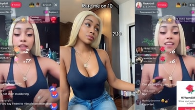 Montreal woman, Pinkydoll, gains fame on TikTok with bizarre NPC streaming trend. Fans shower her with gifts during live streams, earning her up to $3,000 per stream and $7,000 a day. (TikTok/Pinkydoll) Montreal woman, Pinkydoll, gains fame on TikTok with bizarre NPC streaming trend. Fans shower her with gifts during live streams, earning her up to $3,000 per stream and $7,000 a day. (TikTok/Pinkydoll)