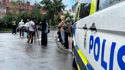 Police stand guard near the Iraqi embassy ahead of a demonstration in Stockholm, Sweden. (Reuters) Police stand guard near the Iraqi embassy ahead of a demonstration in Stockholm, Sweden. (Reuters)