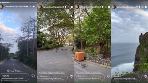 Samantha shared pictures from her Bali road trip.