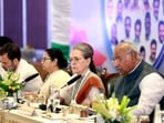 Congress Parliamentary Party (CPP) Chairperson Sonia Gandhi, Congress President Mallikarjun Kharge, party leader Rahul Gandhi and West Bengal Chief Minister Mamata Banerjee attend the second day of the joint Opposition meeting, in Bengaluru on Tuesday. (ANI Photo) Congress Parliamentary Party (CPP) Chairperson Sonia Gandhi, Congress President Mallikarjun Kharge, party leader Rahul Gandhi and West Bengal Chief Minister Mamata Banerjee attend the second day of the joint Opposition meeting, in Bengaluru on Tuesday. (ANI Photo)
