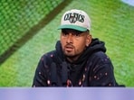 Australia's Nick Kyrgios speaks during a press conference ahead of Wimbledon 2023