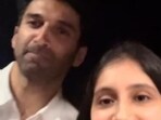 Ananya Panday and Aditya Roy Kapur clicked selfies with a fan at Barbie screening. Ananya Panday and Aditya Roy Kapur clicked selfies with a fan at Barbie screening.