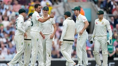 5th Ashes Test: Mitchell Starc celebrates after taking a wicket on Day 1. (AP) 5th Ashes Test: Mitchell Starc celebrates after taking a wicket on Day 1. (AP)