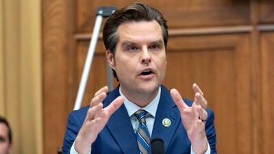 Rep. Matt Gaetz, R-Fla., speaks during the House Judiciary Committee hearing on Oversight of the U.S. Department of Homeland Security on Capitol Hill in Washington, Wednesday, July 26, 2023. (AP Photo/Jose Luis Magana) (AP) Rep. Matt Gaetz, R-Fla., speaks during the House Judiciary Committee hearing on Oversight of the U.S. Department of Homeland Security on Capitol Hill in Washington, Wednesday, July 26, 2023. (AP Photo/Jose Luis Magana) (AP)