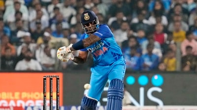 Suryakumar Yadav bats during the second T20I match between India and Sri Lanka in Pune (AP) Suryakumar Yadav bats during the second T20I match between India and Sri Lanka in Pune (AP)
