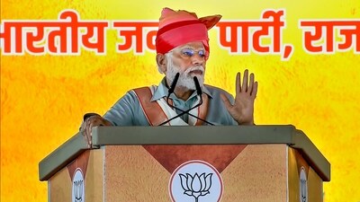 Prime Minister Narendra Modi speaks during a public meeting in Sikar (PTI) Prime Minister Narendra Modi speaks during a public meeting in Sikar (PTI)