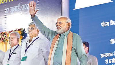 Rajasthan chief minister Ashok Gehlot alleges his speech was cancelled at Prime Minister Narendra Modi’s event. (PTI)